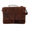 Green Wood Luxusní pánská kožená taška José hnědá