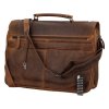 Green Wood pánská kožená pracovní taška Bérenger hnědá