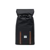 10329-00001-OS, HERSCHEL Retreat Mid-Volume Black/Tan Synthetic Leather