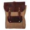 Pánský batoh Green Wood Praktický koženo-látkový  Patricio. hnědý, barva hnědá ,Objem 11 - 20 litrů