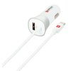 SKROSS USB Car Charger and Type-C nabíjecí autoadaptér, integrovaný kabel + 1x USB výstup navíc, 5400mA max.