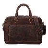 Diviley Pánská cestovní business taška kožená luxury hnědá