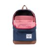 Herschel Pop Quiz - Navy/Tan Synthetic Leather 22 l