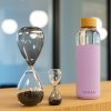 Quokka Skleněná lahev na vodu Flow 660 ml - lilac