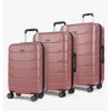 Sada cestovních kufrů ROCK TR-0232/3 ABS - růžová
