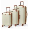 Sada cestovních kufrů ROCK TR-0219/3 ABS/PC - krémová