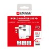 SKROSS Cestovní adaptér PRO Light USB AC30PD World, 7A max., USB A+C, PD 30W, UK+USA+Austrálie/Čína