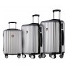 Sada cestovních kufrů TUCCI Banda T-0274/3 ABS - stříbrná