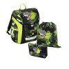 Školní aktovka - 3-dílný set, Baggymax Trikky Dino, hmotnost pouze 0,65 kg + Sluchátka, myš nebo pouzdro