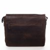 Green Wood Ulrich Prostorná pánská pracovní kožená taška - hnědá