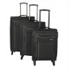Travelite Solaris 4w S,M,L Black/lemon – sada 3 kufrů + BB + Sluchátka, myš nebo pouzdro