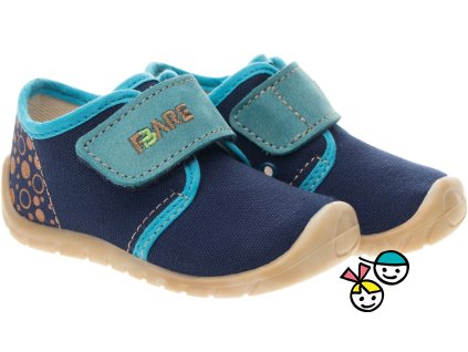 Plátěné botičky Fare Bare 5011401 modrá, pro první krůčky 1