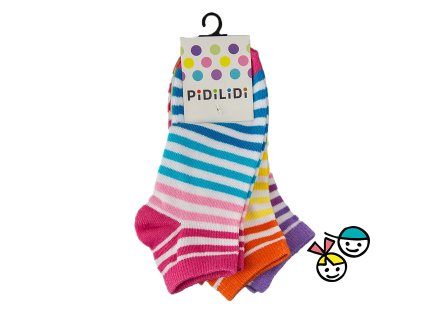 Ponožky kotníčkové 3pack, Pidilidi, PD0131 - dívčí, Botičkov Chrudim