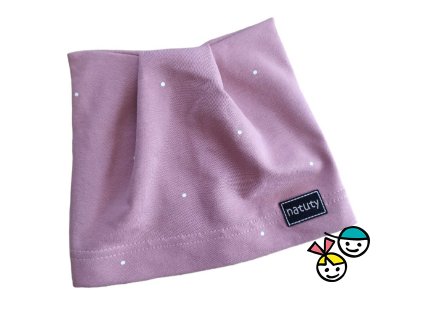 Čepička kočičí - Starorůžová s bílým puntíkem, Botičkov Chrudim