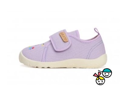 Dívčí barefoot plátěnky D.D. Step CSG-41901B, lila, kačenka