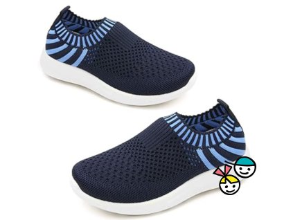 Chlapecké letní úpletové slip-on nazouváky Apawwa modré