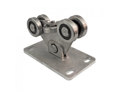 nerezový vozík pre C profil 58x58x3mm samonosného systému posuvnej brány
