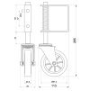 vodiace koliesko pre krídlovú bránu s pružinou (nosnosť 70 kg)