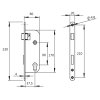 zámok pre cylindrickú vložku, zápust do 60mm jakla, rozteč 90mm