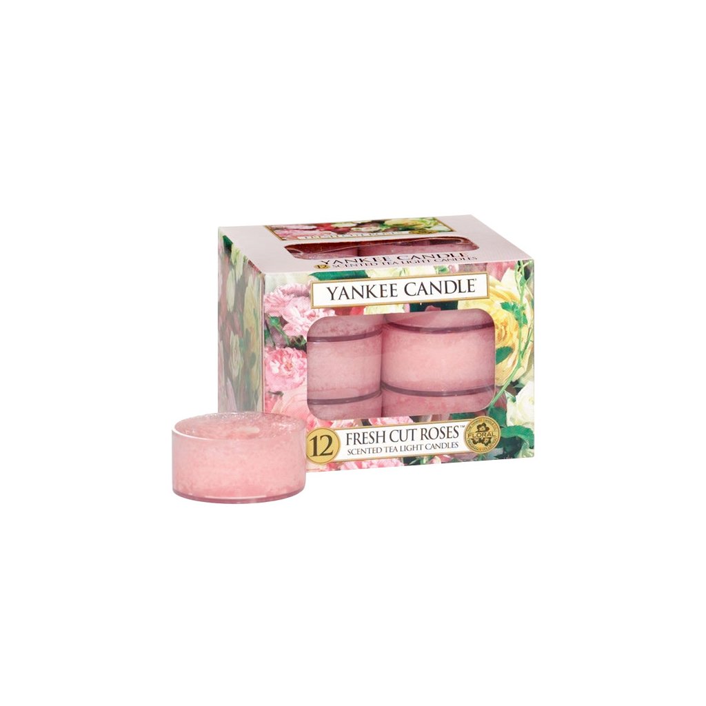 7799 yankee candle cajove svicky fresh cut roses 12 ks
