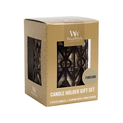11597 woodwick sada 3 ks svicek petite candle s vuni ohen v krbu a svicnu geometric