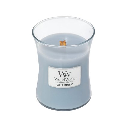 woodwick soft chambray stredni