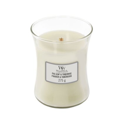 woodwick fig leaf tuberose stredni svicka