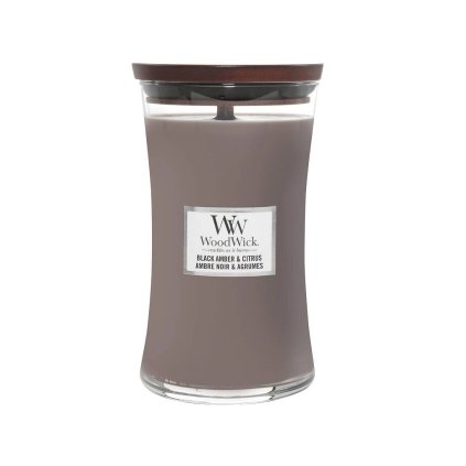 woodwick black amber citrus velka 1