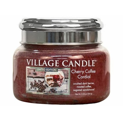 village candle svicka cherry coffee cordial mala
