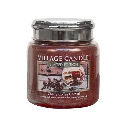 village candle svicka cherry coffee cordial stredni