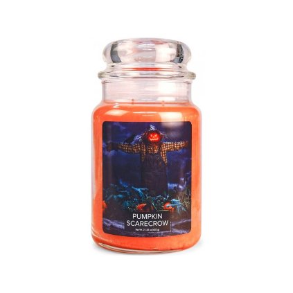 village candle halloween svicka pumpkin scarecrow