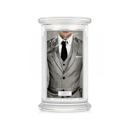 kringle candle svicka grey velka