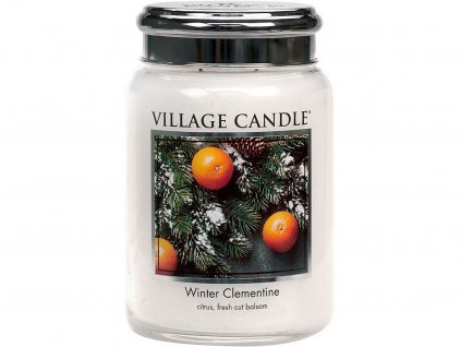 village candle winter clementine velka