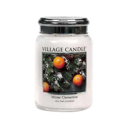 village candle winter clementine velka