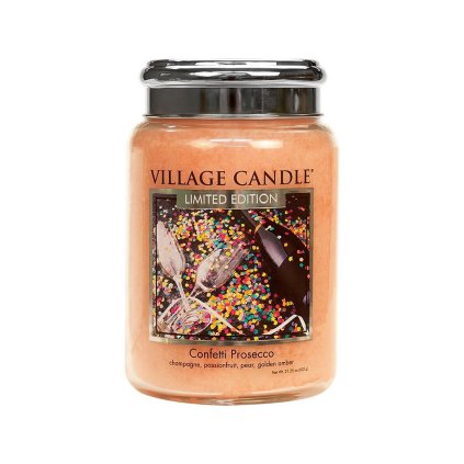 village candle confetti prosecco velka