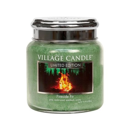 village candle fireside fir stredni