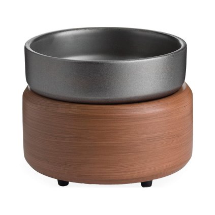 candle warmers elektricka aromalampa pewter walnut
