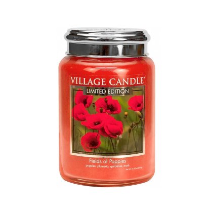 village candle fields of poppies svicka