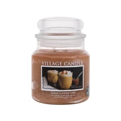 village candle salted caramel latte stredni