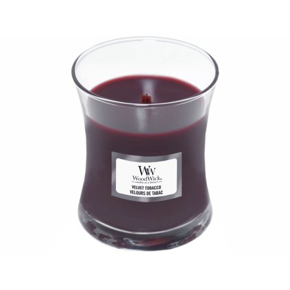 woodwick velvet tobacco mala svicka 1