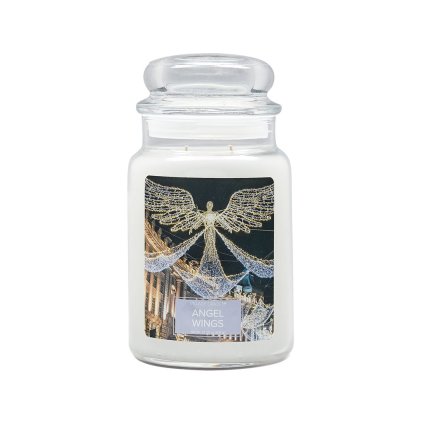 village candle here angel wings svíčka 602g