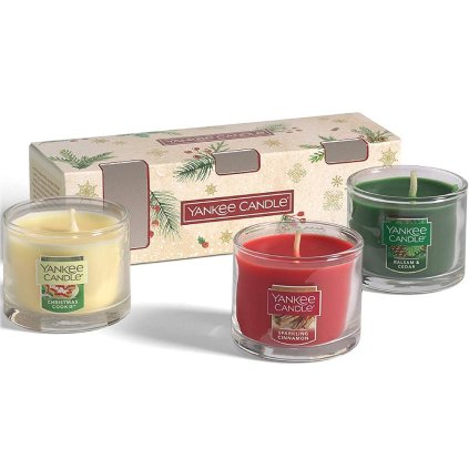 yankee candle christmas set 3 mini sklo3