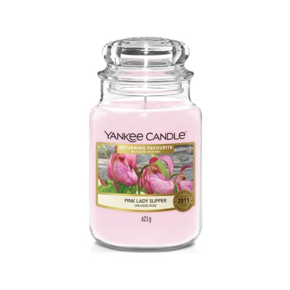 yankee candle pink lady slipper svicka
