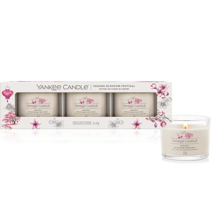 yankee candle svicka sakura blossom festival sada votivni sklo