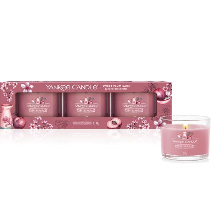 yankee candle svicka sweet plum sake sada votivni sklo