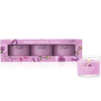 yankee candle svicka wild orchid votivni sklo sada