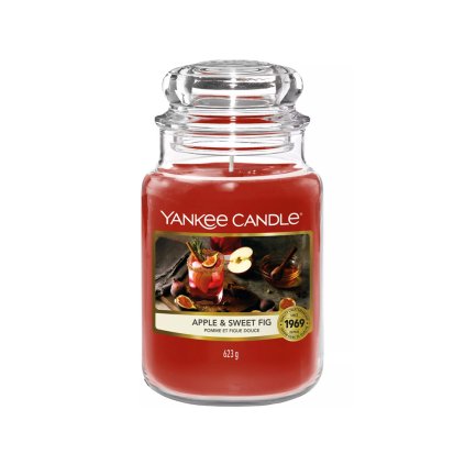 yankee candle apple sweet fig svicka velka