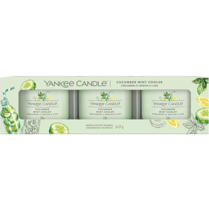 yankee candle cucumber mint cooler votivni sklo sada