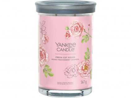 yankee candle fresh cut roses signature tumbler velka 1