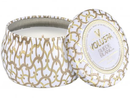 voluspa suede blanc mini tin svicka 1